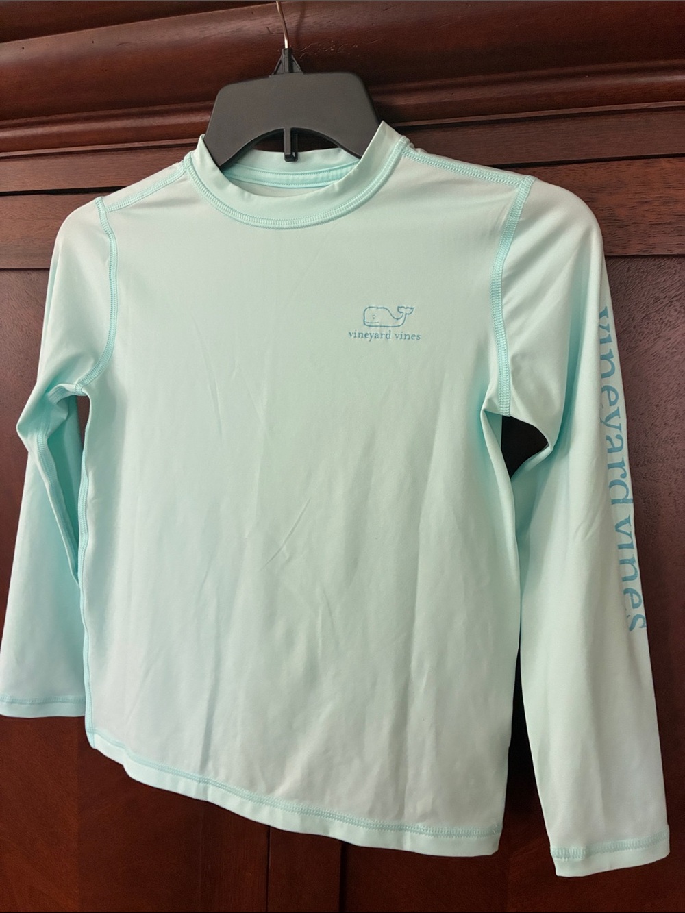 Vineyard Vines Kids Long Sleeve Rash Guard - Seafoam Mint